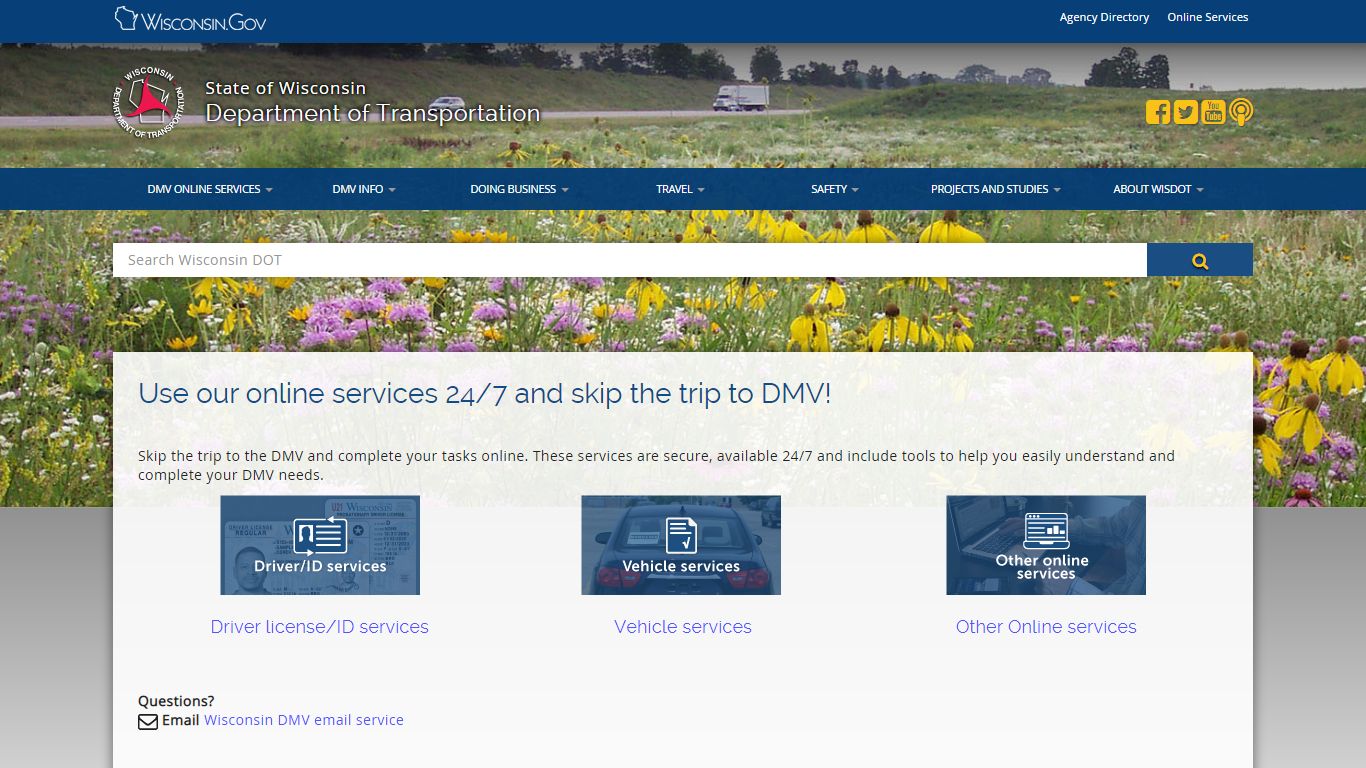 Wisconsin DMV Official Government Site - Online services